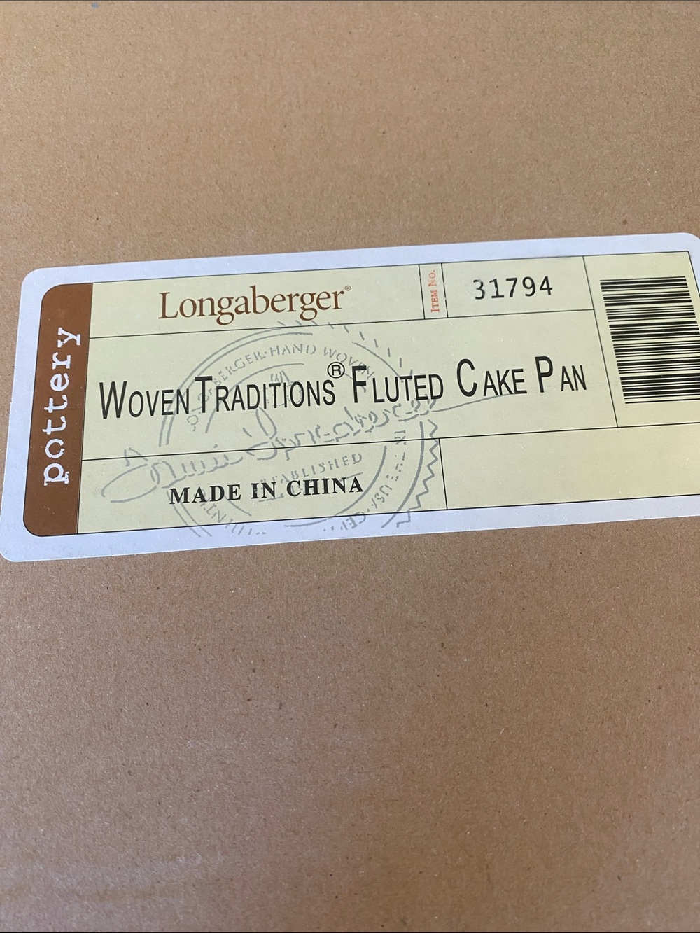 Longaberger Ivory / White Ceramic Bundt Cake Pan - Picture 5 of 5